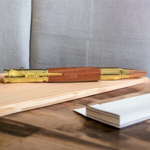 Rosewood gun bolt ballpoint pen