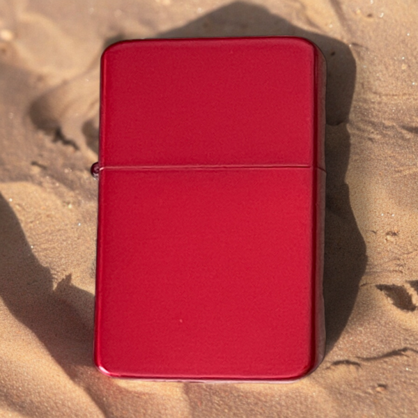 Red zippo style lighter